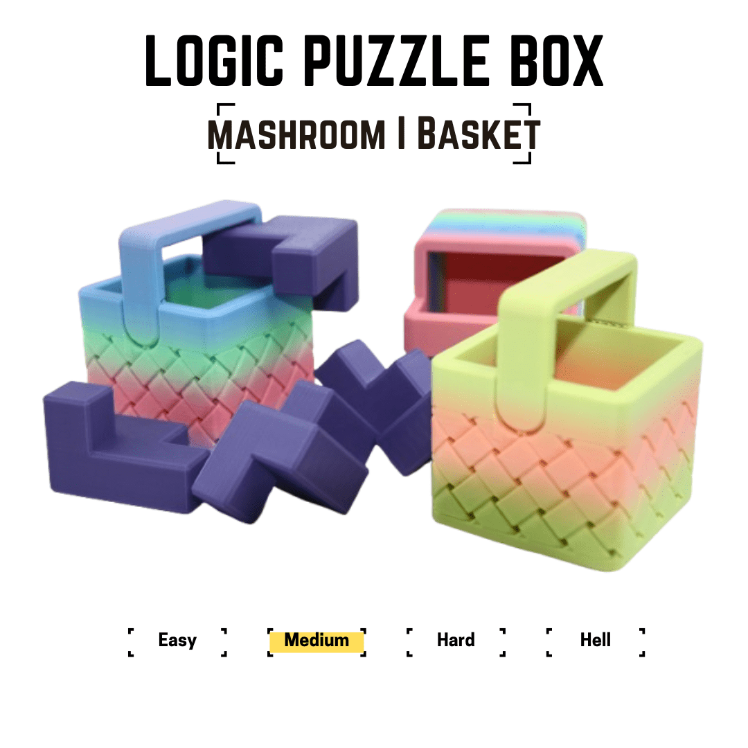 Mashroom1 Basket Puzzle Box - Puzzo World
