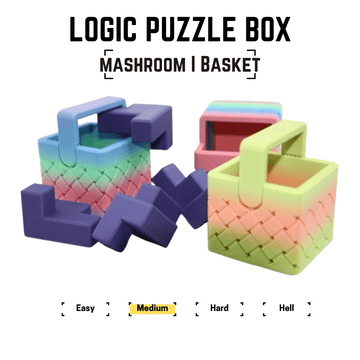 Mashroom1 Basket Puzzle Box - Puzzo World