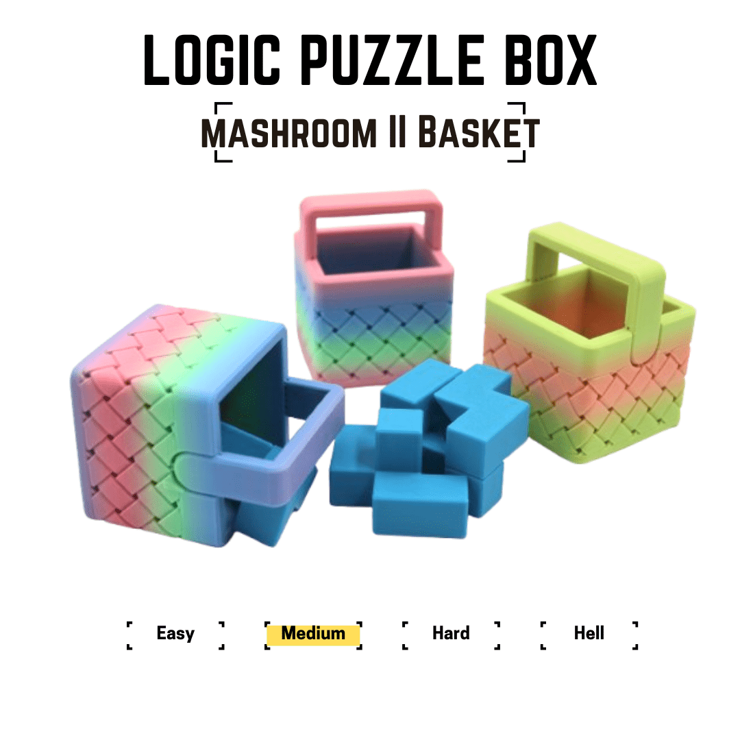 Mashroom2 Basket Puzzle Box - Puzzo World