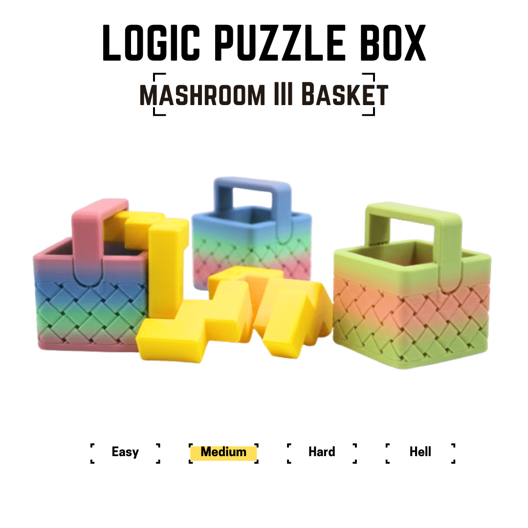 Mashroom3 Basket Puzzle Box - Puzzo World